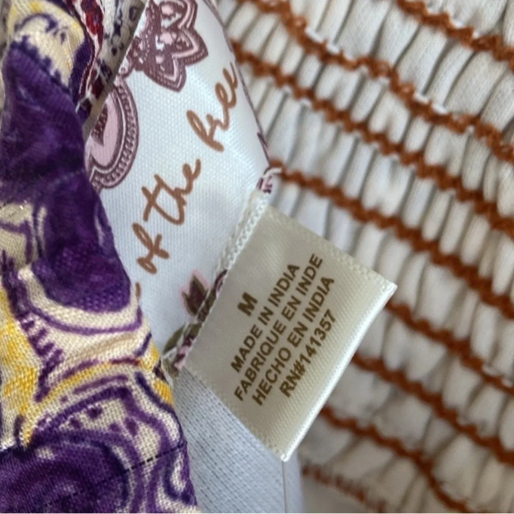NWT Band of the Free Gypsy Flowy Purple Lightweight Paisley Tiered Maxi Dress M - Picture 9 of 13